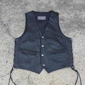 Wilsons Leather Lace Embossed Eagle Vest Medium